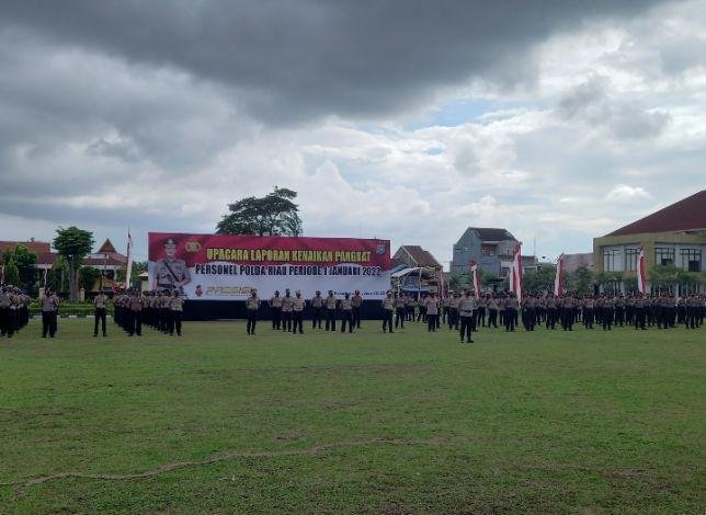 1067 Personel Polda Riau Naik Pangkat, Ini Rinciannya