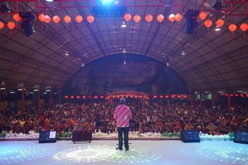 Begini Kemeriahan Perayaan Imlek di Klenteng Hock Liong Kiong Dumai