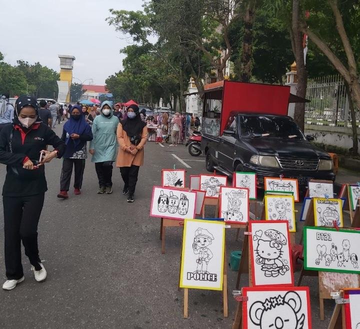 Lapak UMKM di Kawasan CFD Jalan Sudirman Pekanbaru Bakal Dibenahi