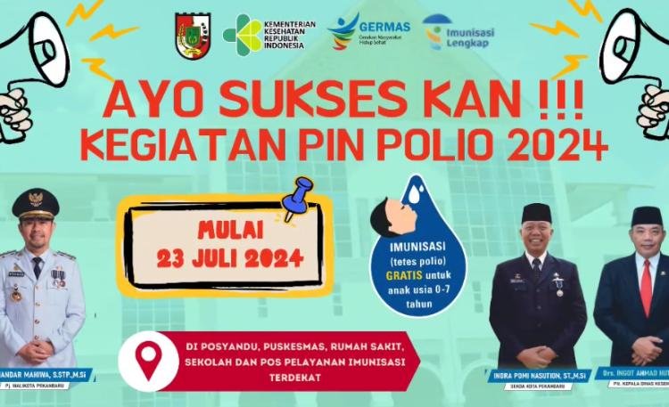 Imunisasi Dimulai 23 Juli, Diskes Pekanbaru Siapkan 1.330 Pos PIN Polio