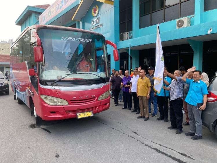 Optimistis Raih 3 Medali Emas, Kontingen Dayung PON Riau Bertolak ke Aceh Lebih Awal