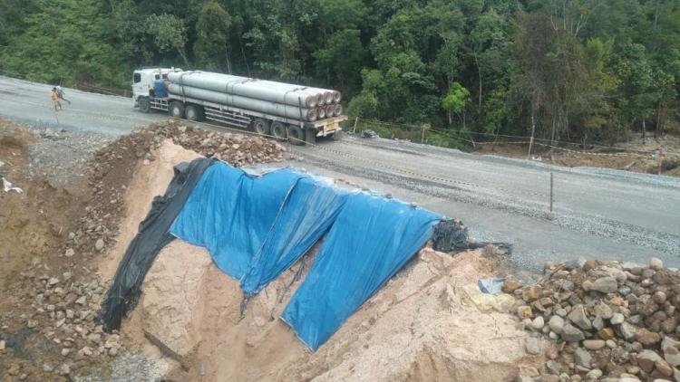 Hujan Deras, Jalan Lintas Riau-Sumbar di Kampar Sempat Kembali Longsor